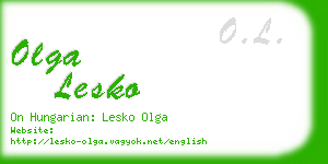 olga lesko business card